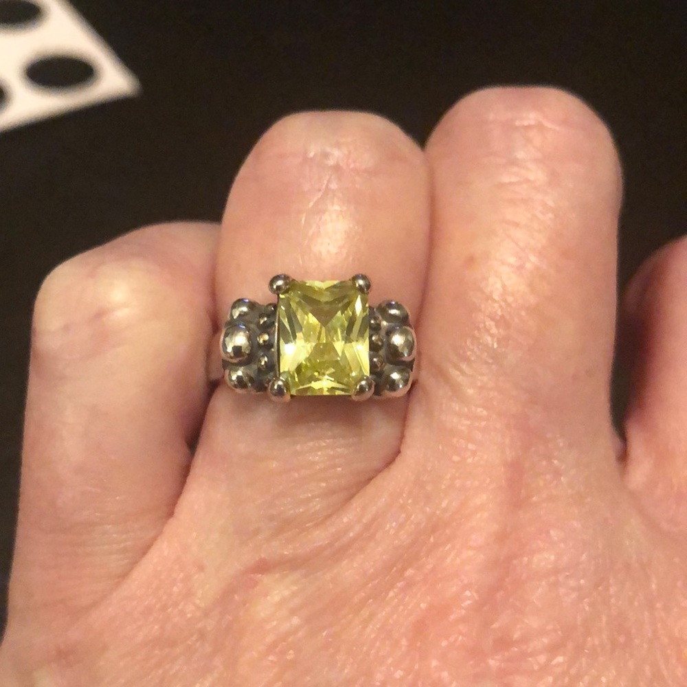 Sterling silver citrine ring